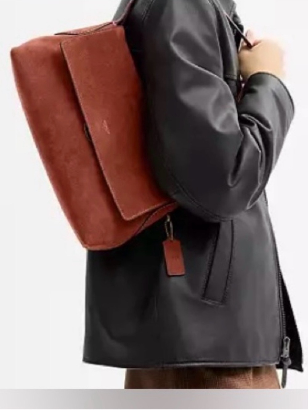Coach Chelsea 30 Suede Clay / brass NWT - Picture 8 of 10